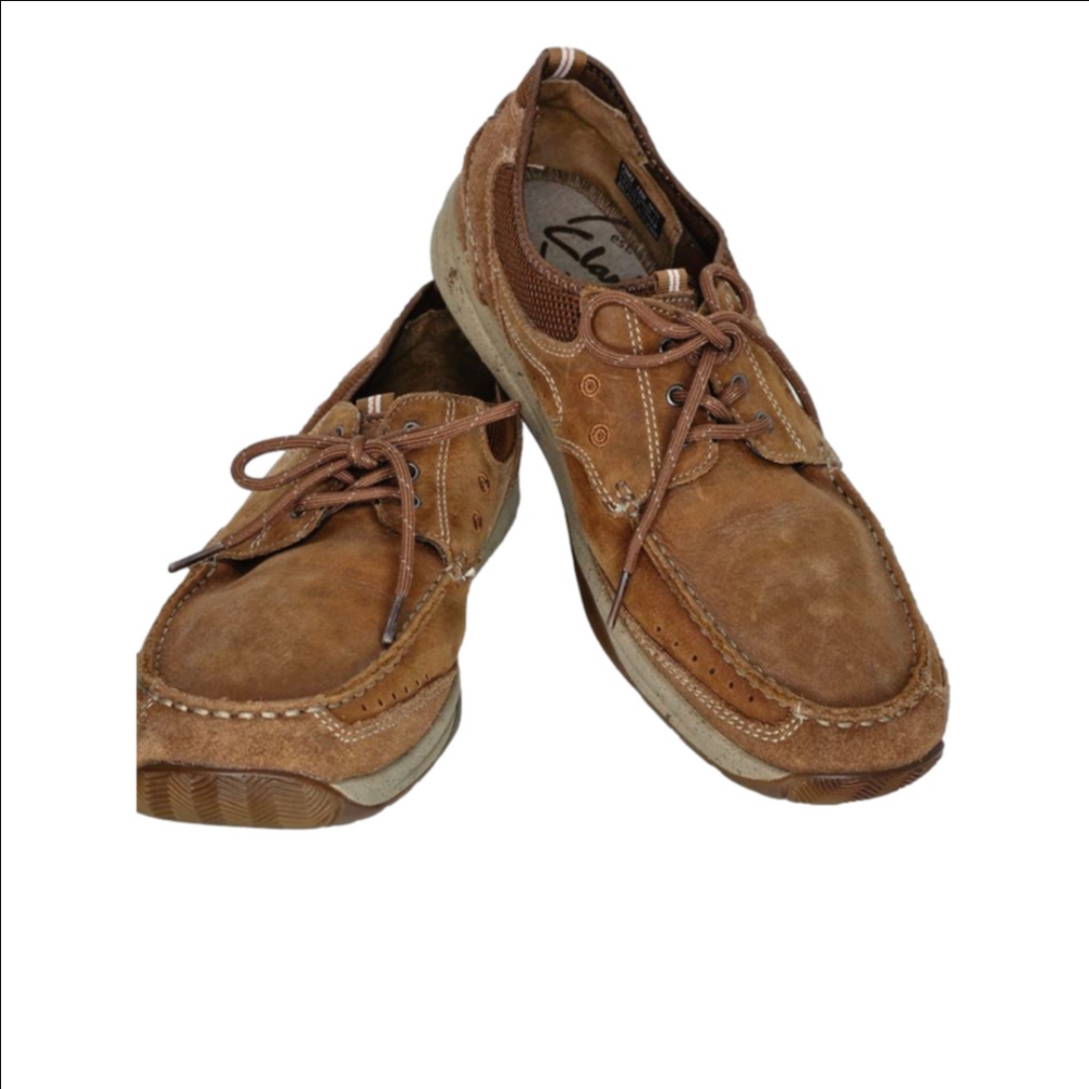 Men's Clarks Brown Leather Loafers & Slip-Ons Size 12